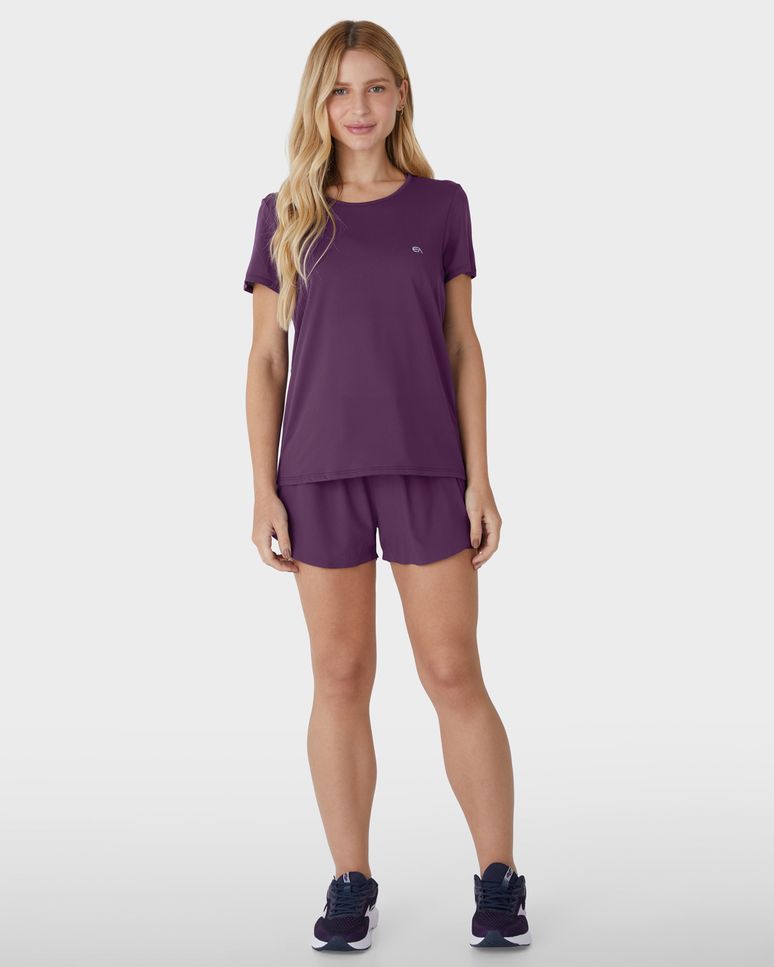 Shorts Duplo Feminino Cadarço Frontal Em Tafetá  - ENFIM