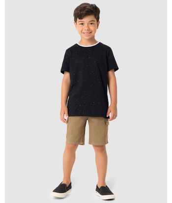 Camiseta Menino Gola Retilínea Em Malha Botonê - Carinhoso