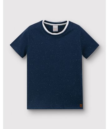 Camiseta Menino Gola Retilínea Em Malha Botonê - Carinhoso