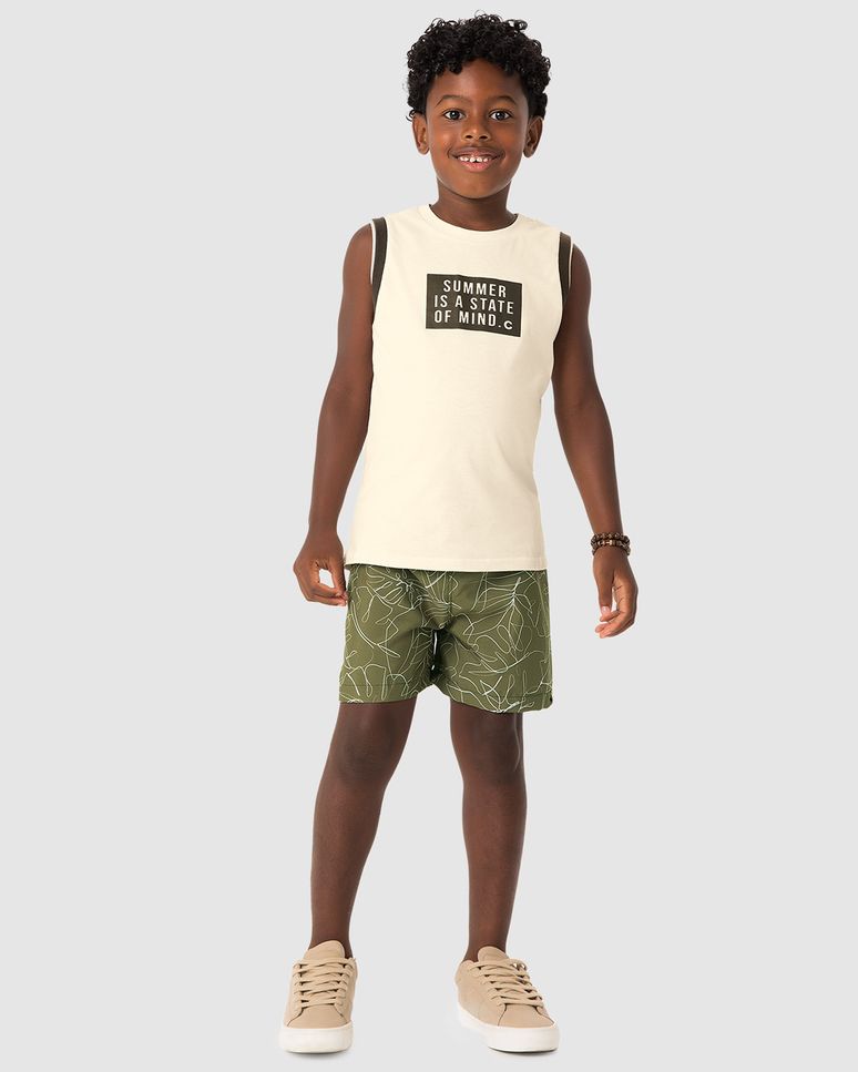 Conjunto Menino Regata Summer Is A State Of Mind Em Algodão - Carinhoso