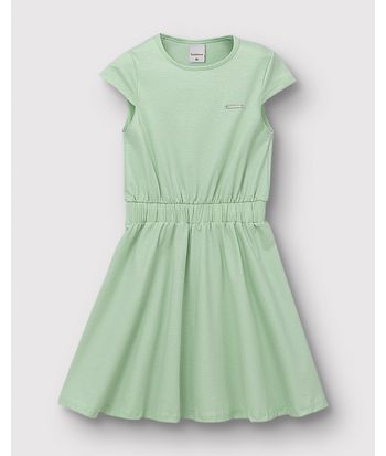 Vestido Menina Rodado Cintura Com Elástico Em Algodão Glitter - Carinhoso