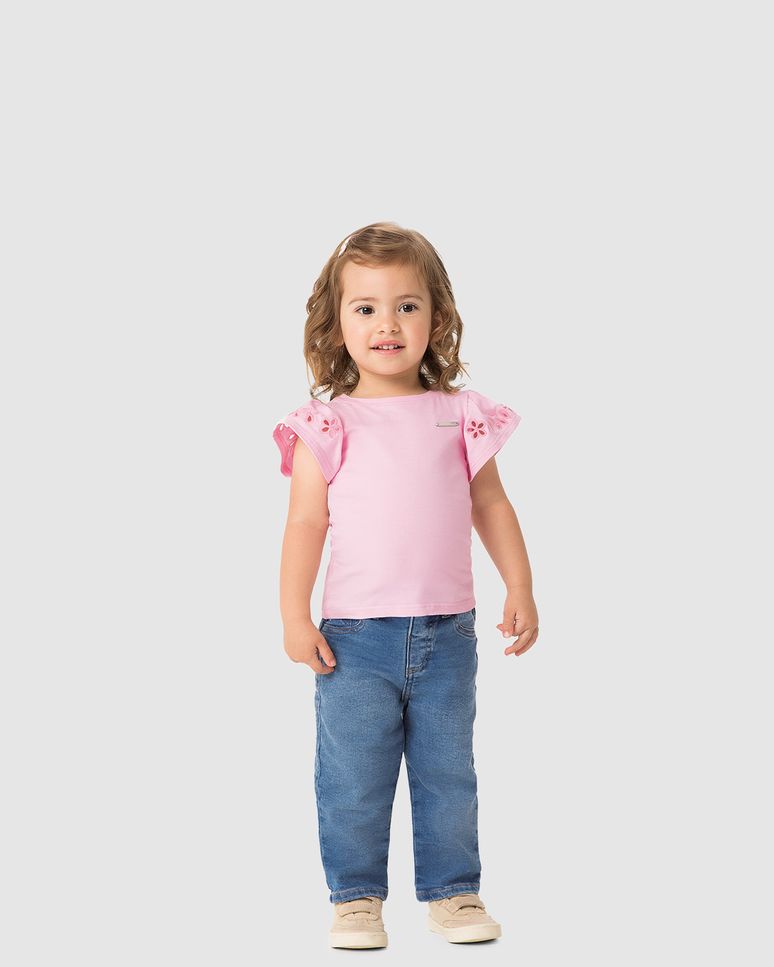 Calça Unissex Relaxed Fit Em Jeans Com Elastano - Carinhoso