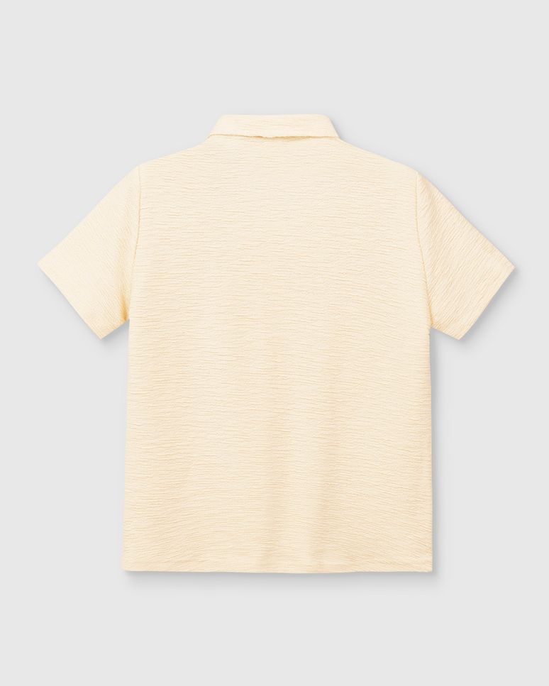 Camisa Menino Manga Curta Em Malha Texturizada - Carinhoso