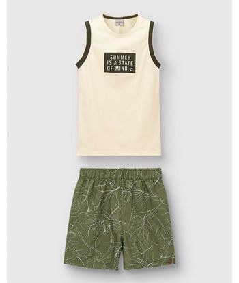 Conjunto Menino Regata Summer Is A State Of Mind Em Algodão - Carinhoso