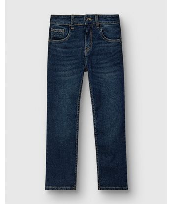 Calça Menino Baggy Cós Ajustável Em Jeans Com Elastano - Carinhoso