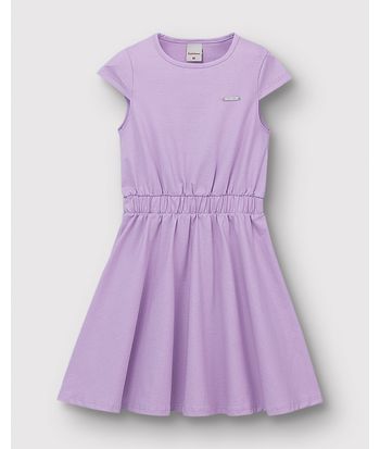Vestido Menina Rodado Cintura Com Elástico Em Algodão Glitter - Carinhoso