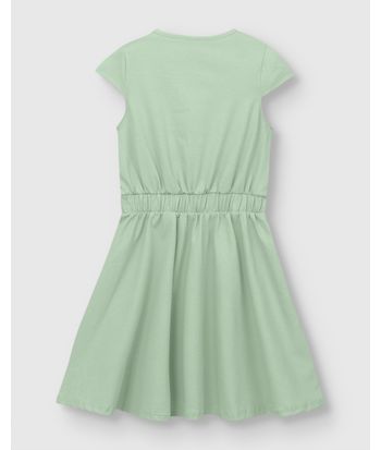 Vestido Menina Rodado Cintura Com Elástico Em Algodão Glitter - Carinhoso
