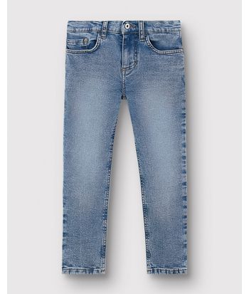 Calça Menino Reta Bolso Funcional Em Jeans Com Elastano - Carinhoso