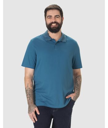 Camisa Polo Básica Masculina Plus Size Em Algodão