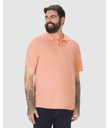 Camisa Polo Básica Masculina Plus Size Em Algodão