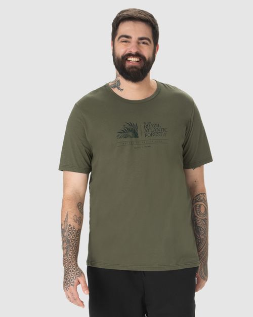 Camiseta Masculina Plus Size From Brazil Atlantic Forest Em Algodão