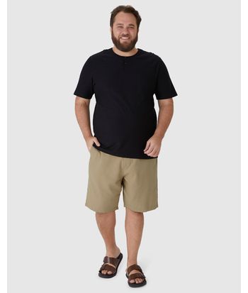 Bermuda Masculina Plus Size Chino Cadarço Funcional Em Linho