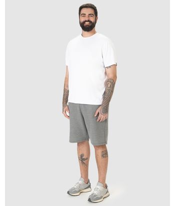 Camiseta Movimento Masculina Plus Size Decote Redondo Em Malha Anti Odor