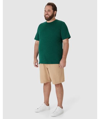 Camiseta Básica Masculina Plus Size Com Bordado Em Malha Botonê