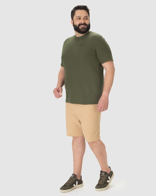 Camiseta Masculina Plus Size Believe In The Future Em Malha Texturizada