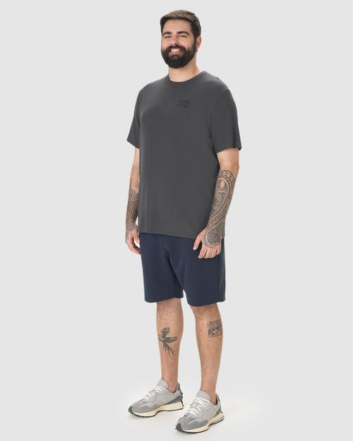 Camiseta Masculina Plus Size Believe In The Future Em Malha Texturizada