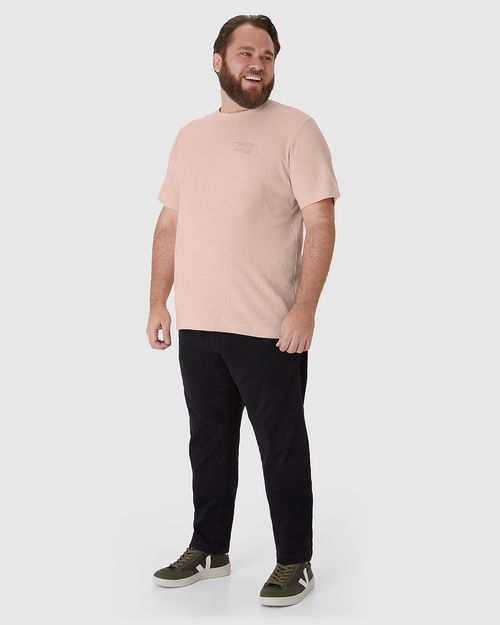 Camiseta Masculina Plus Size Believe In The Future Em Malha Texturizada