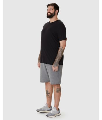 Camiseta Movimento Masculina Plus Size Decote Redondo Em Malha Anti Odor