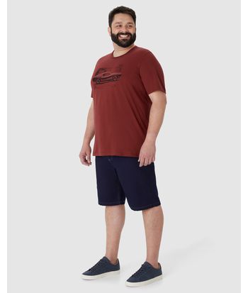 Camiseta Masculina Plus Size Motorsport Classic Em Algodão
