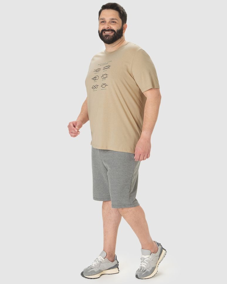 Camiseta Masculina Plus Size Nautical Life Em Algodão