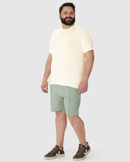 Camiseta Masculina Plus Size Estampa Floral Em Malha Linho