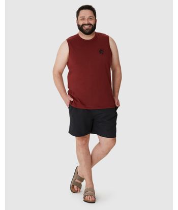 Shorts Masculino Plus Size Cós Com Cadarço Funcional Em Tafetá