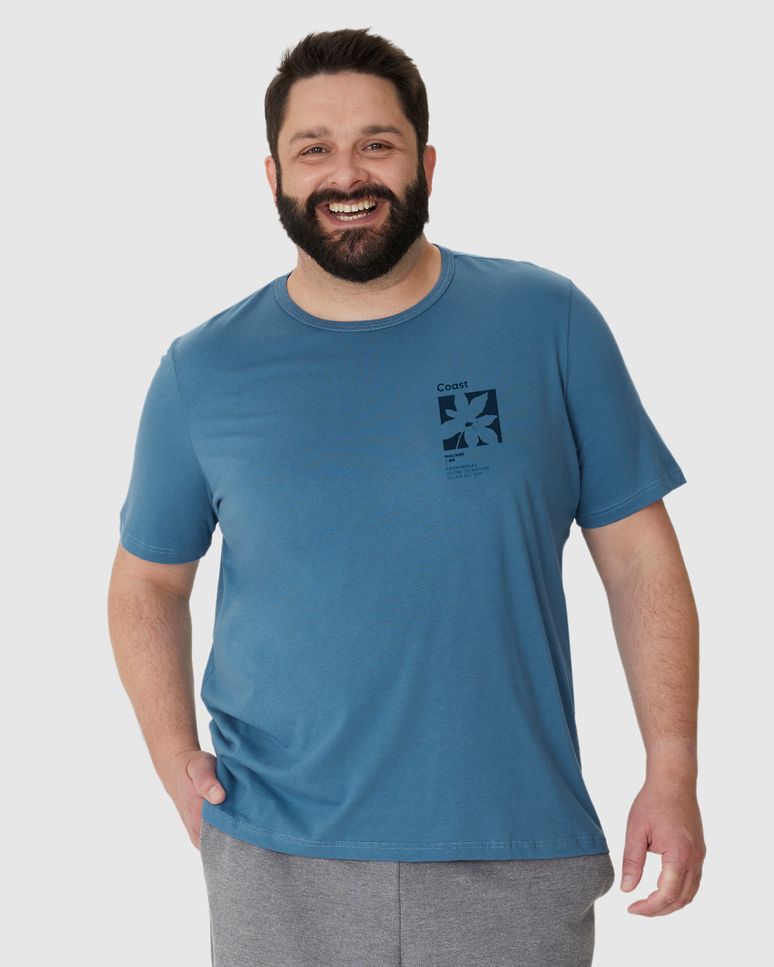 Camiseta Masculina Plus Size Close To Nature Relax All Day Em Algodão