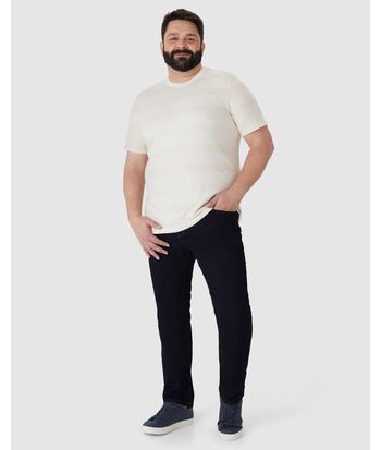 Calça Masculina Plus Size Reta Em Jeans Com Elastano