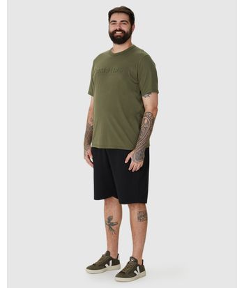 Camiseta Masculina Plus Size Estampa Alto Relevo Simplify Em Algodão