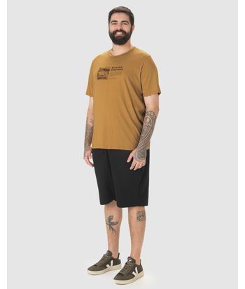 Camiseta Masculina Plus Size Travel Diaries Em Algodão