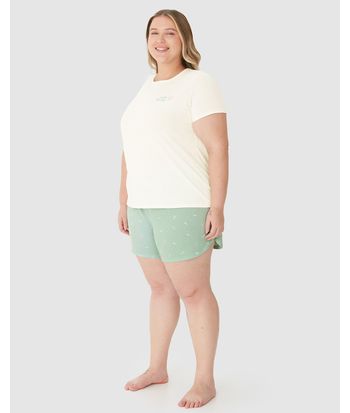 Pijama Feminino Plus Size Enjoy The Day Em Algodão