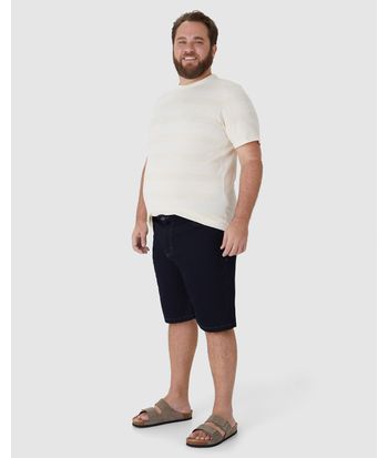 Bermuda Masculina Plus Size Tradicional Cintura Média Em Jeans Stretch