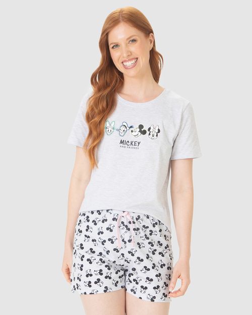 Pijama Feminino Mickey And Friends Em Algodão