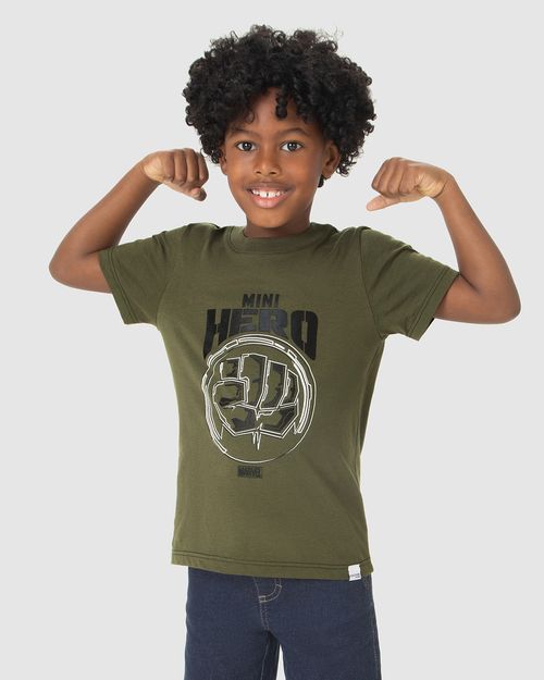 Camiseta Infantil Menino Avengers Mini Hero Em Algodão Malwee Kids