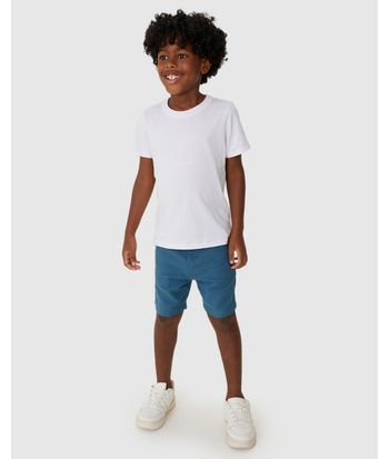 Bermuda Infantil Menino Chino Cadarço Funcional Em Linho Malwee Kids