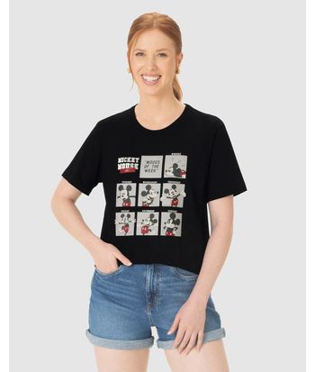 Camiseta Unissex Mickey Mouse In Moods Of The Week Em Algodão
