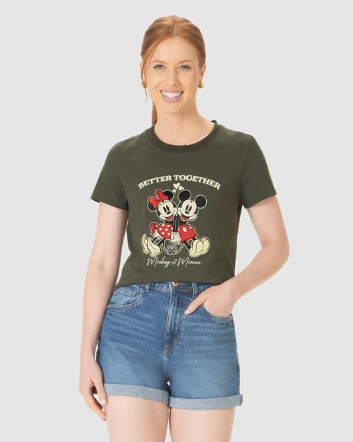 Camiseta Feminina Mickey Better Together Em Algodão