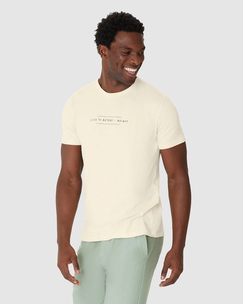 Camiseta Masculina Estampa Frontal E Costas Em Malha Linho