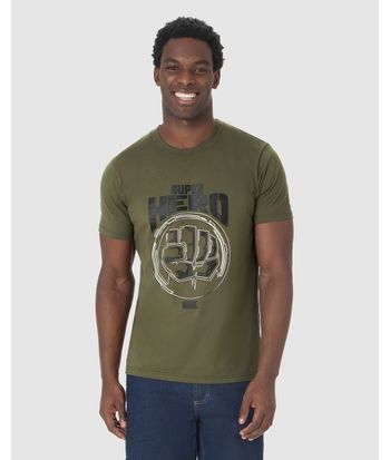 Camiseta Masculina Avengers Super Hero Em Algodão