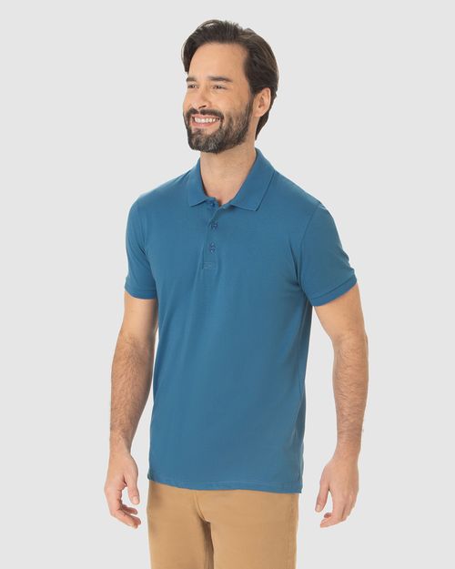 Camisa Polo Básica Masculina Em Algodão Pima