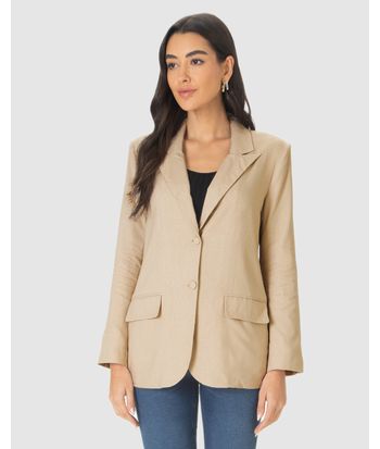 Blazer Feminino Com Bolso Frontal Em Viscolinho