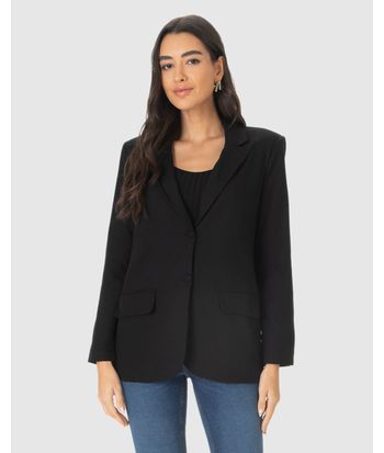 Blazer Feminino Com Bolso Frontal Em Viscolinho