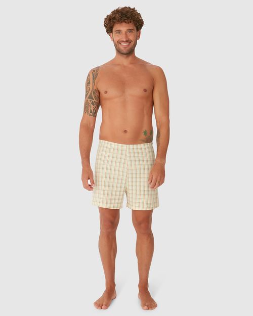 Shorts Masculino De Pijama Cós Elástico Em Algodão