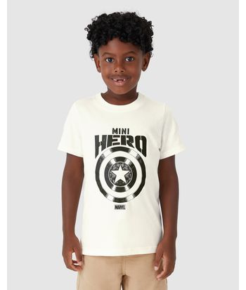 Camiseta Infantil Menino Avengers Mini Hero Em Algodão Malwee Kids
