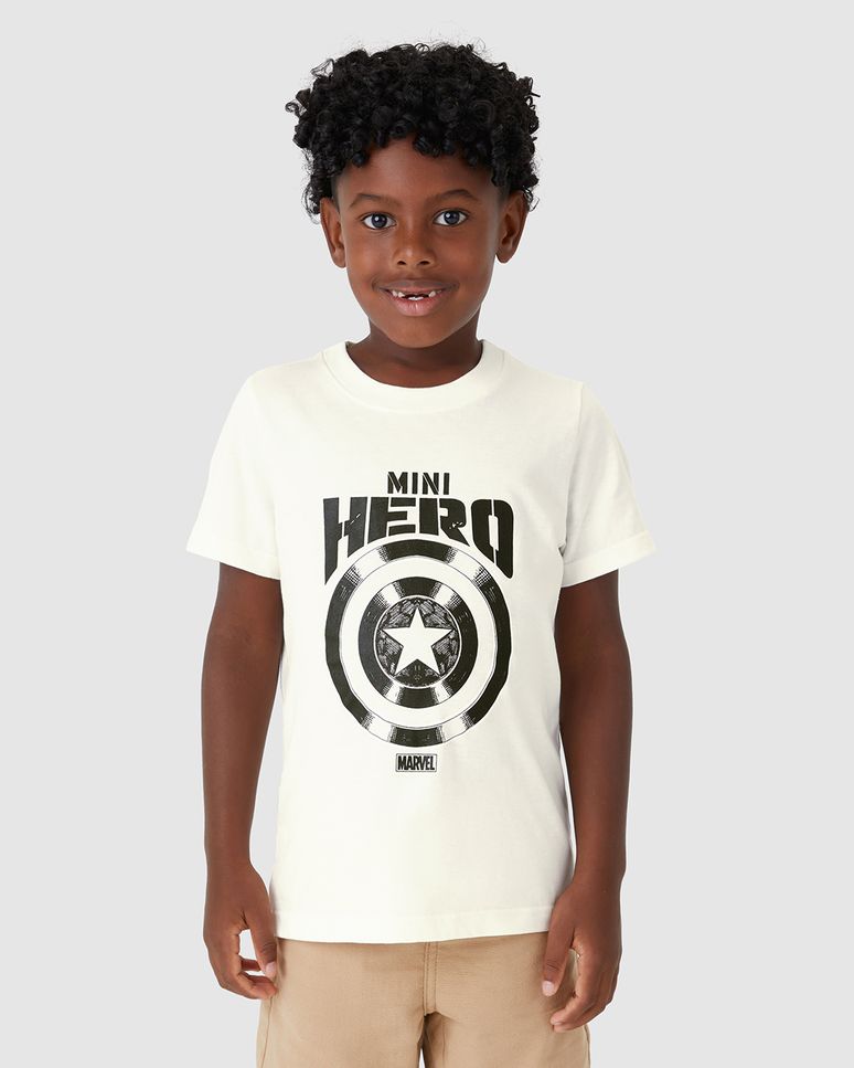 Camiseta Infantil Menino Avengers Mini Hero Em Algodão Malwee Kids