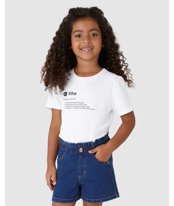 Camiseta Infantil Menina Dicionário Palavra Filha Em Algodão Malwee Kids