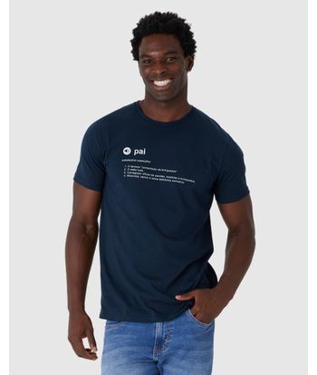 Camiseta Masculina Dicionário Palavra Pai Em Algodão