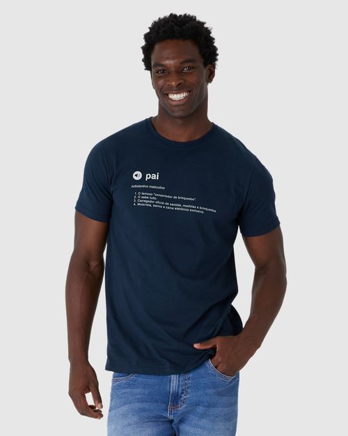 Camiseta Masculina Dicionário Palavra Pai Em Algodão
