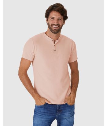 Camiseta Masculina Peitilho Frontal Em Malha Texturizada