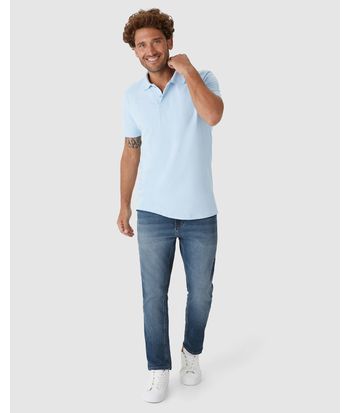 Calça Masculina Slim Cropped Em Jeans Com Elastano